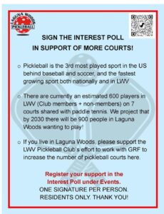 sign the interest poll for pickleball