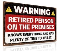 retirement sign